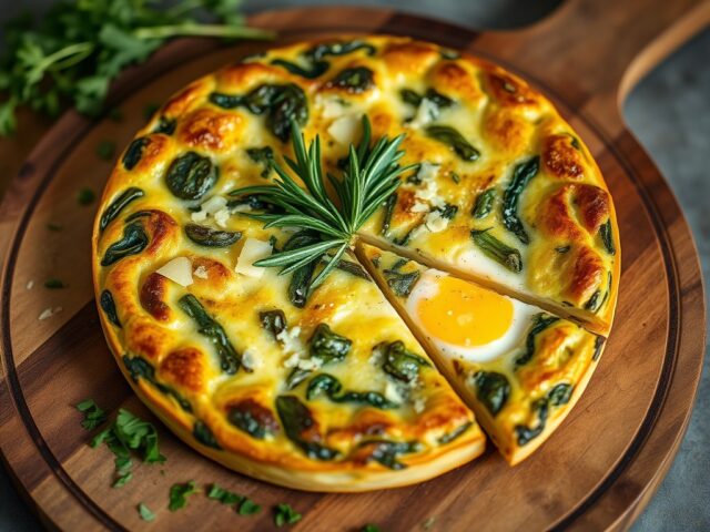 Frittata met raapsteeltjes