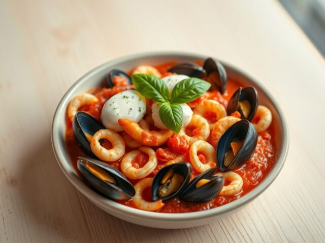 frutti di mare op tomaat