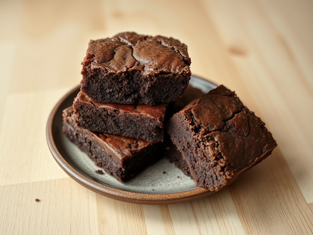 Fudgy Paleo Brownies, AI-gegenereerde illustratie