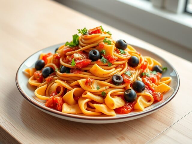 Fusilli met ansjovissaus