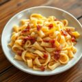 Fusilli met spekjes en crème fraîche