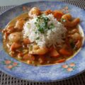 Wokgarnalen in een verrukkelijke mango-chutneysaus