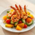 Garnalen met een Avocado-Sinaasappelsalade