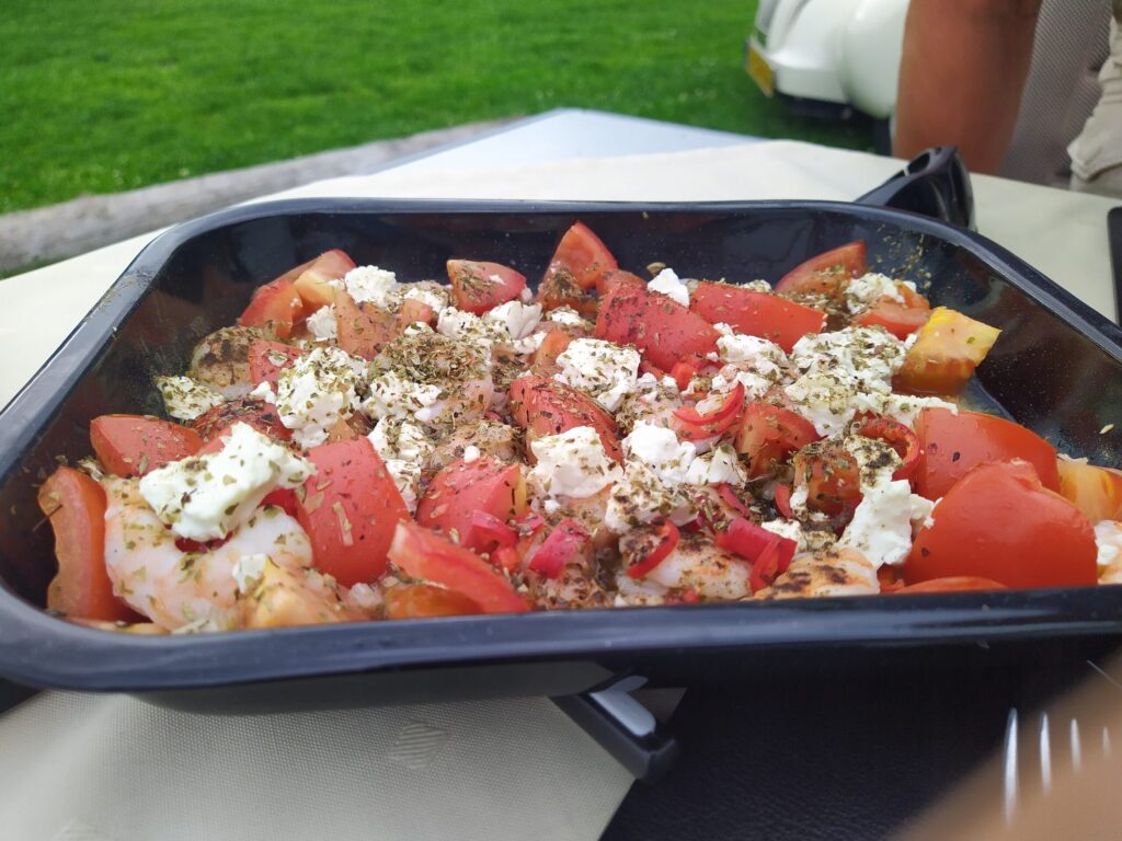 Garnalen met tomaat en feta uit de oven