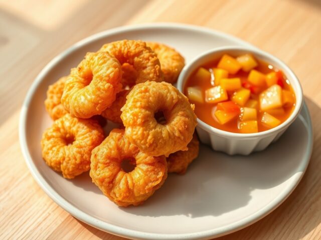 Garnalenbeignets met zoetzure saus uit Vietnam