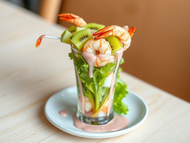 Garnalencocktail met Kiwi