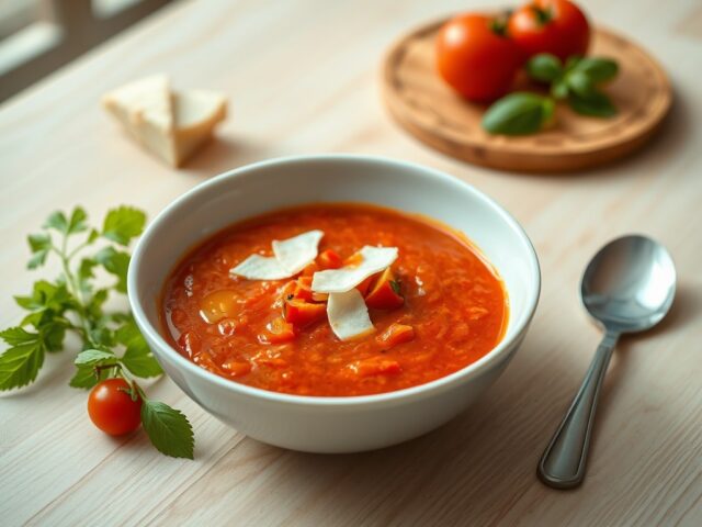 Gazpacho met manchegokaas