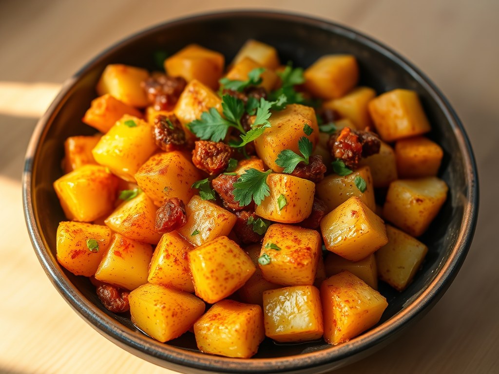 Gebakken Aardappeltjes (Spaanse Stijl), AI-gegenereerde illustratie