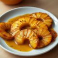 Gebakken ananas met honing-kruidensaus