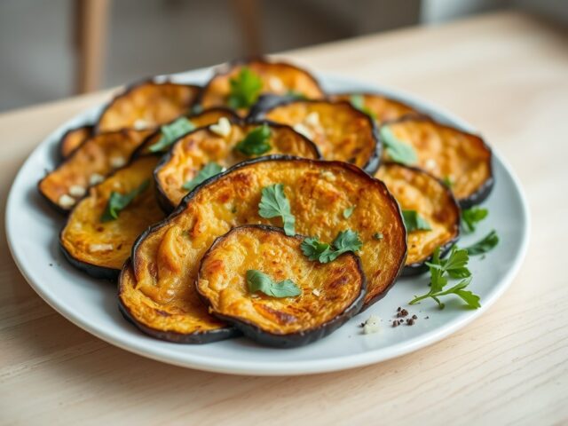 Gebakken aubergines