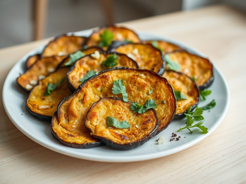 Gebakken aubergines, AI-gegenereerde illustratie