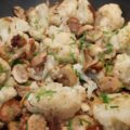 Gebakken bloemkool met champignons en Boursin