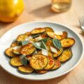 Gebakken courgette in bruine boter (zie opm)