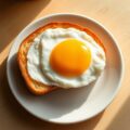 gebakken ei en getoaste brood