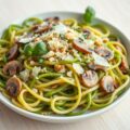 Gebakken groene pasta