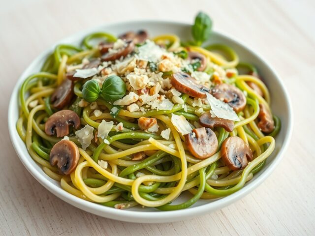 Gebakken groene pasta