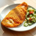 Gebakken Vis alla Milanese met Komkommer Salsa