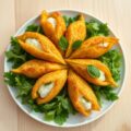 Gefrituurde courgettebloemen