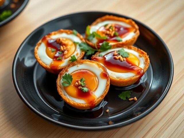 Gefrituurde Eieren met Tamarinde Saus
