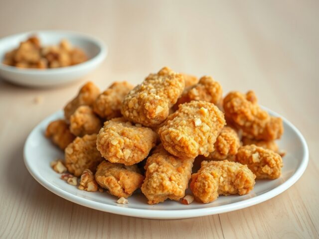Gefrituurde kip met walnoot en sherry(Tsja-Ho-Tow-Tji-Pien)