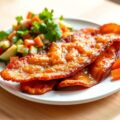 Geglaceerde baconreepjes