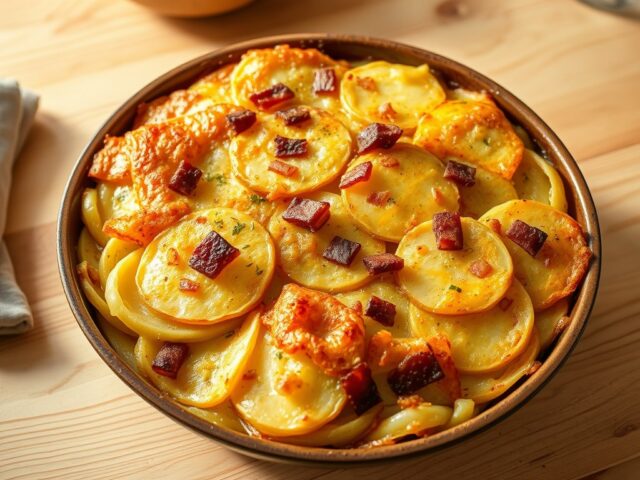 Gegratineerde aardappel-preischotel