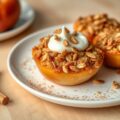 Gegratineerde appelen met pijnboompitten