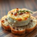 Gegratineerde geitenkaas op suikerbrood