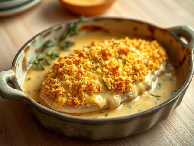 Gegratineerde kipfilet