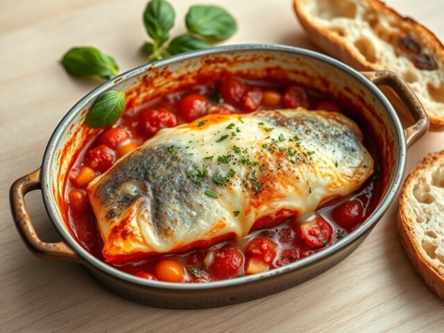 Gegratineerde makreelfilet