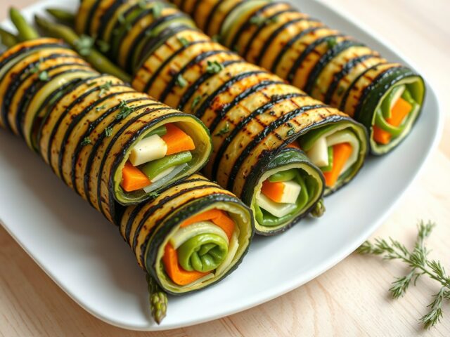 Gegrild groenterolletje Rotolo di verdure alla gri