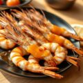 Gegrilde garnalen met japanse dressing