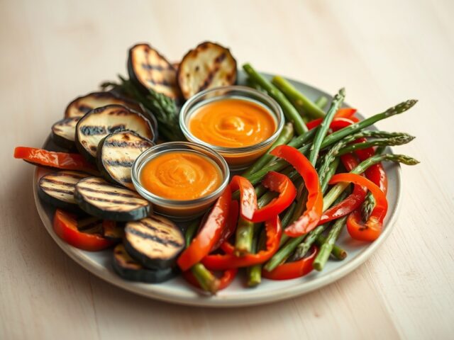 Gegrilde groenten met een rouille