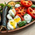 Gegrilde groenten met mozzarella