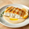Gegrilde kabeljauw met romige mosterdsaus