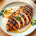 Gegrilde kipfilet met kokossaus en kruidige yoghurt