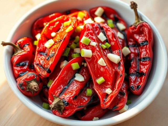 Gegrilde paprikasalade