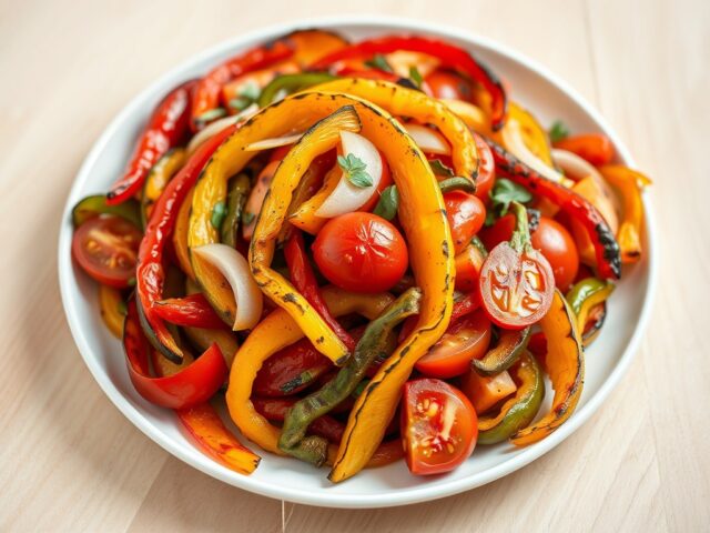 Gegrilde paprikasalade