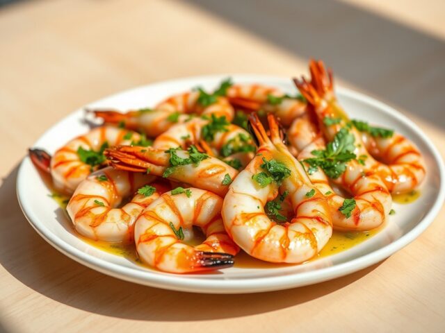 Gegrilde scampi met salsa verde