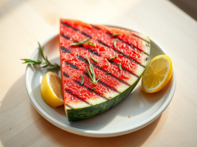 Gegrilde watermeloensteak