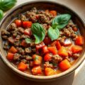 Gehakt in tomaat-basilicumsalsa