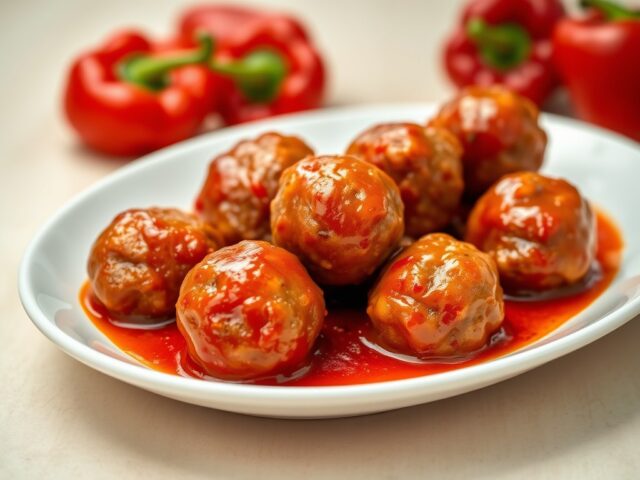 Gehaktbal met paprika