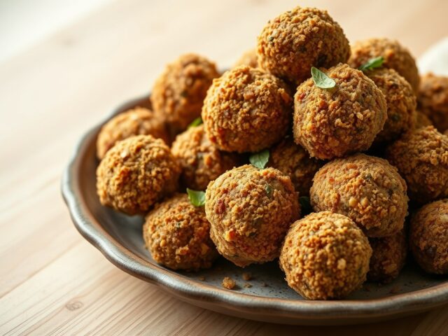Gehaktballen met bolognese chips