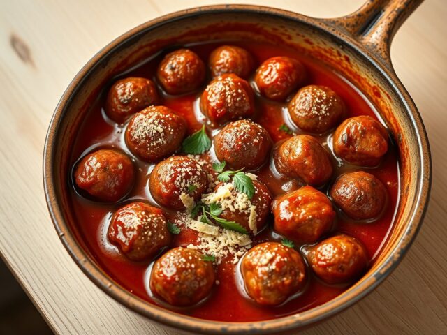 Gehaktballetjes in tomatensaus