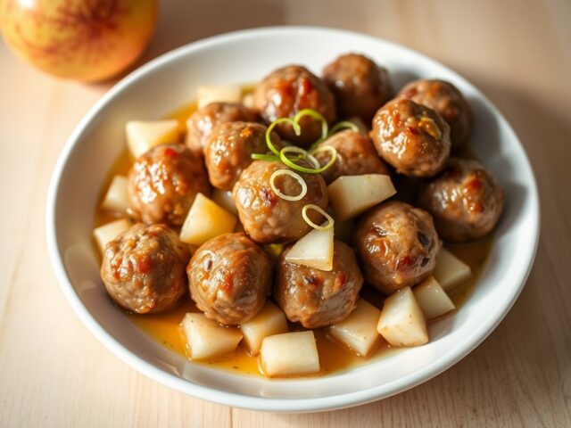 Gehaktballetjes met appel