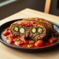 Gehaktbrood met geitenkaas