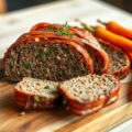 Gehaktbrood met verse kruiden en spek
