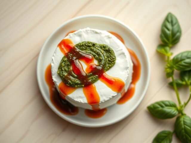 Geitenkaas met pesto