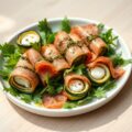 Geitenkaasrolletjes met rookvlees