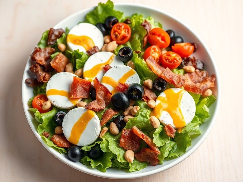 Geitenkaassalade, AI-gegenereerde illustratie
